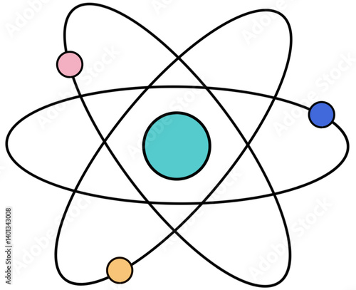atom symbol icon. science symbol.