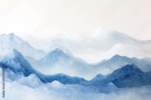 Wallpaper Mural Surreal ocean waves with textured grain effect in abstract landscape Torontodigital.ca