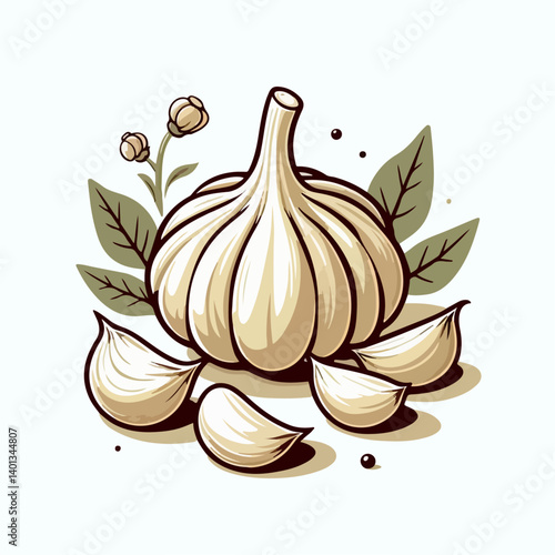 garlic vector illustration