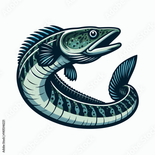 channa fish vector illustration