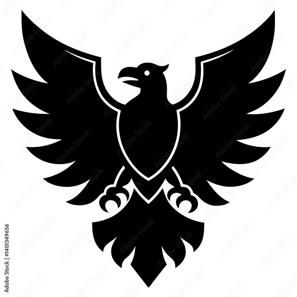 Obraz premium eagle shield with wings