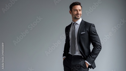 Businessman in a Black Suit - Professional Elegance