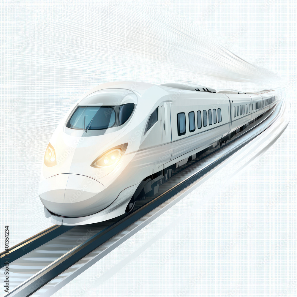 Naklejka premium train on the station