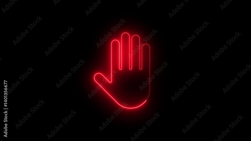 Neon Pointing Human Hand Animation. Showing forefinger. emoji icon symbol in glow led lights. Isolated on Black Background. Neon Pointing Human Hand Animation. Showing forefinger. emoji icon symbol in glow led lights. Isolated on Black Background.