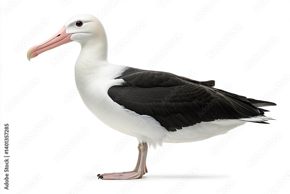 Obraz premium albatross on isolated white background close up. high detailization.
