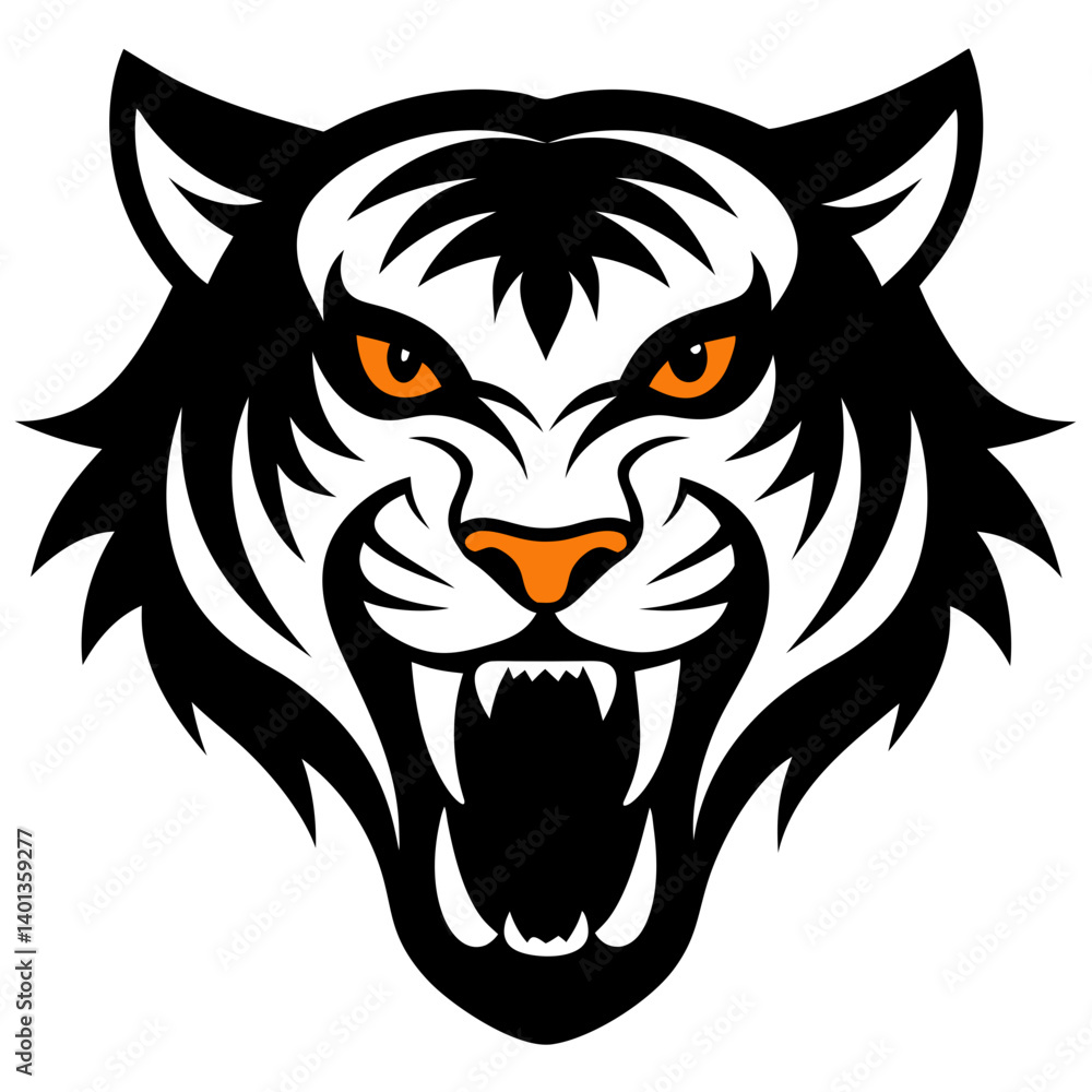 Obraz premium head of a tiger icon