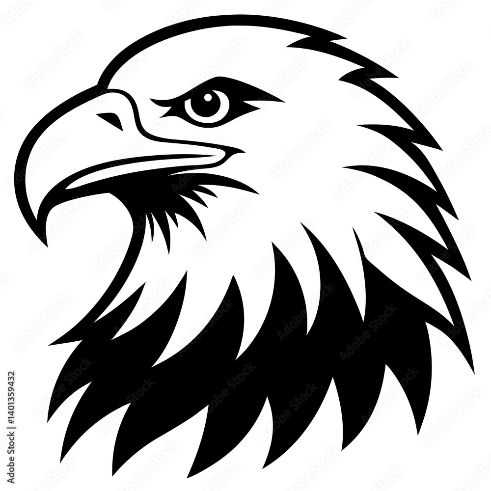 Fototapeta premium eagle head vector illustration