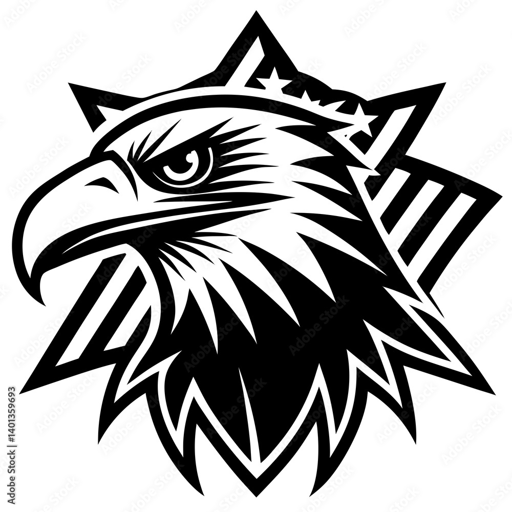 Obraz premium eagle head vector illustration