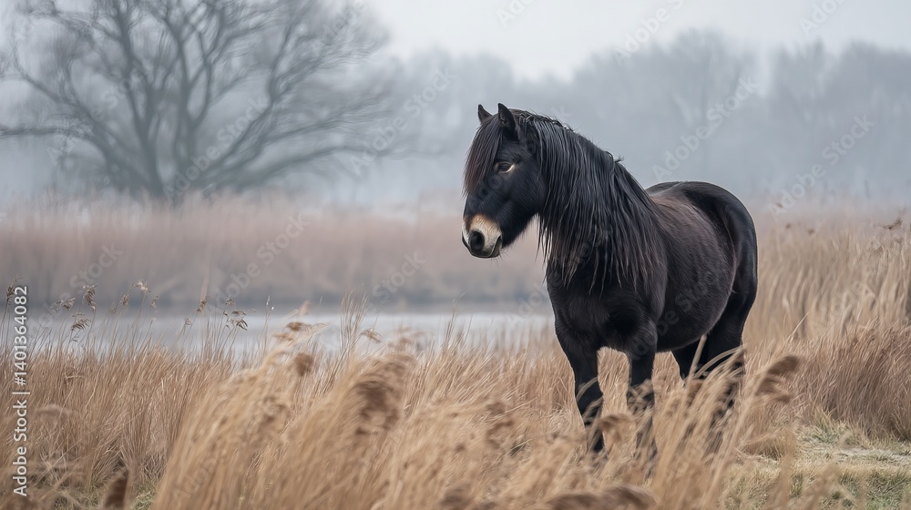 High-quality image of a beautiful draught horse, showcasing its strong build, elegant stance, and flowing mane. Perfect for themes related to rural life, farming, equestrian beauty, strength. High-quality image of a beautiful draught horse, showcasing its strong build, elegant stance, and flowing mane. Perfect for themes related to rural life, farming, equestrian beauty, strength.