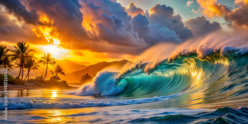 Sunset Beach’s massive Hawaiian surf during the winter