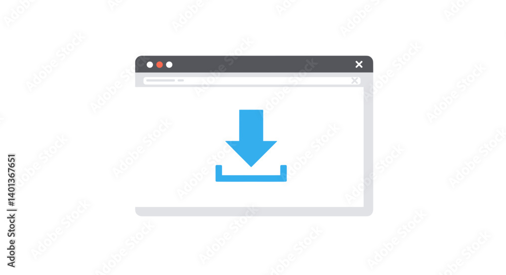 Download icon on web browser interface Download icon on web browser interface