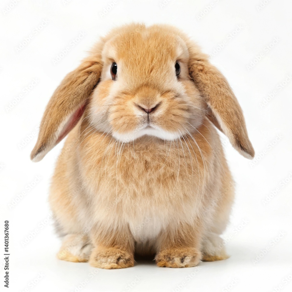 Adorable fluffy lop eared rabbit white background soft fur Adorable fluffy lop eared rabbit white background soft fur