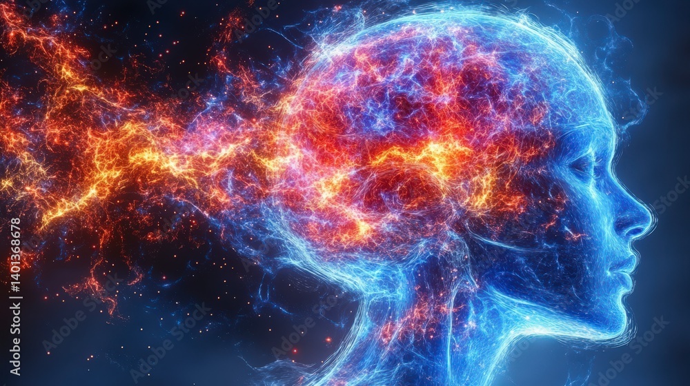 Fiery Mind: Abstract Representation of Inner Turmoil Fiery Mind: Abstract Representation of Inner Turmoil