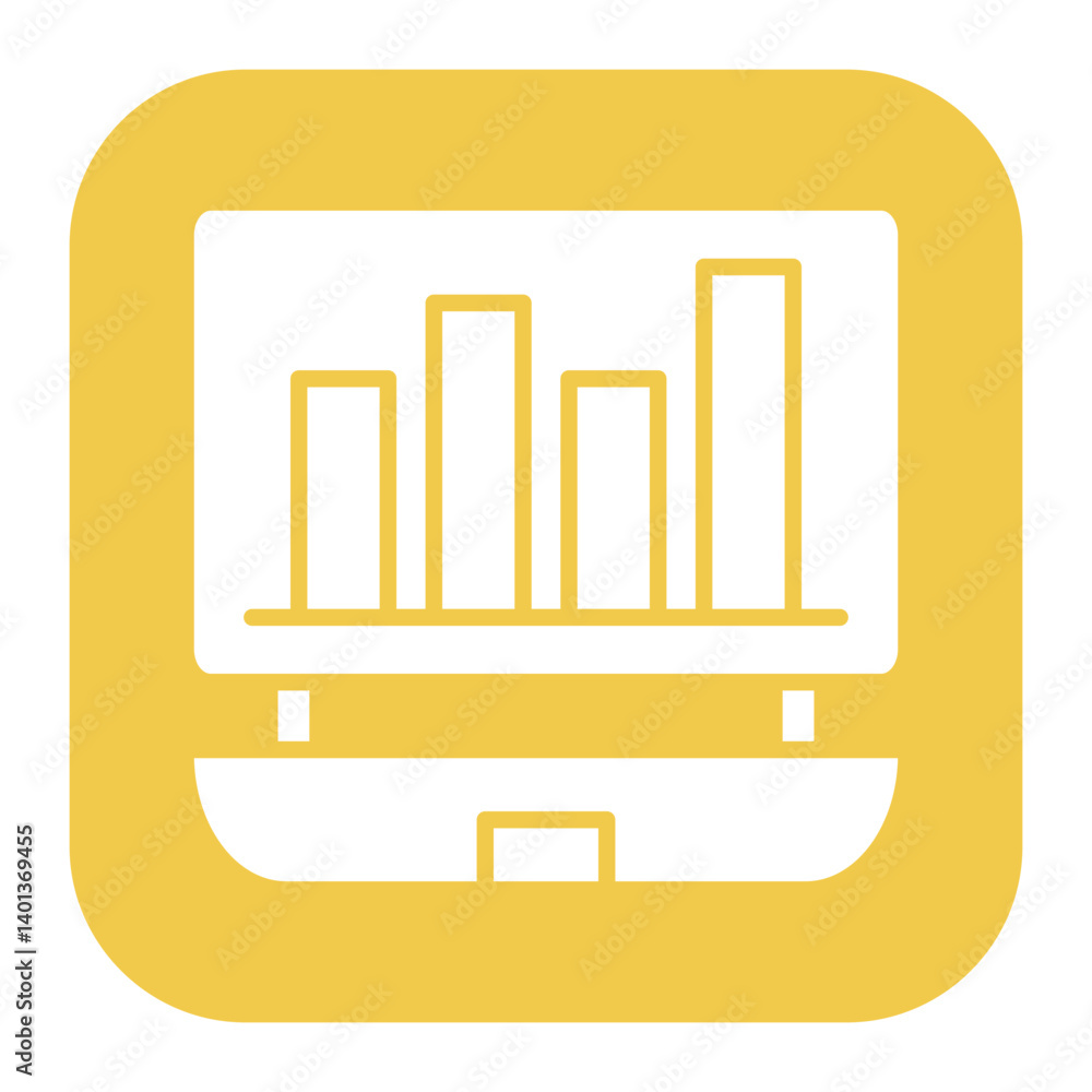 Online Bar Chart Icon Online Bar Chart Icon