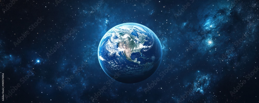 Obraz premium Our Amazing Planet Earth In The Vastness Of Space