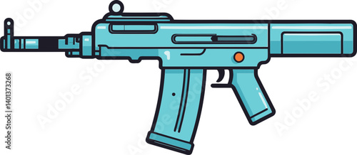 Submachine Gun with Tactical Stock in PNG Compact Submachine Gun with Grip