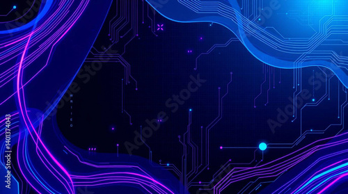 Cyber Big Data Flow Particles Bokeh. Digital Neural Network. Concept of AI Artificial Intelligence Technology Machine Deep Learning. Digital Communication. Science Technology Background 