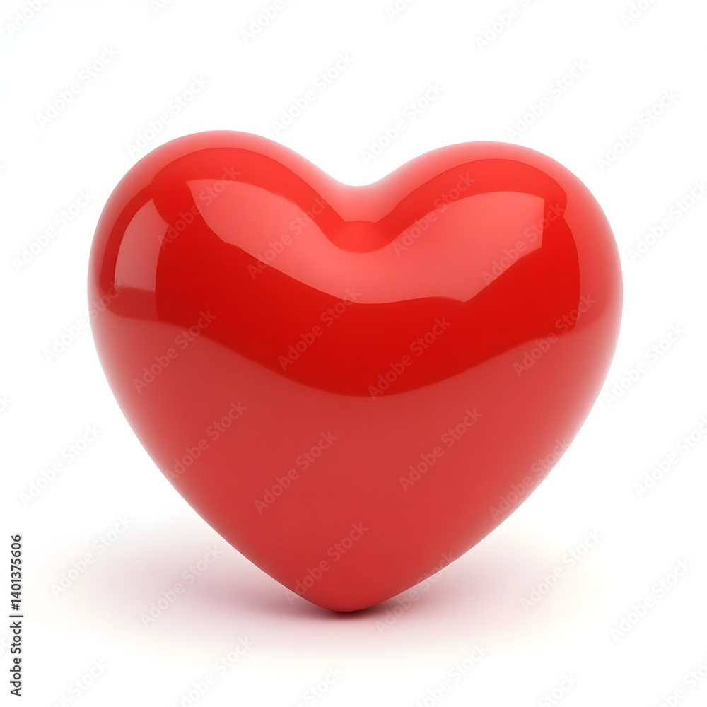 3d red heart on white background 3d red heart on white background