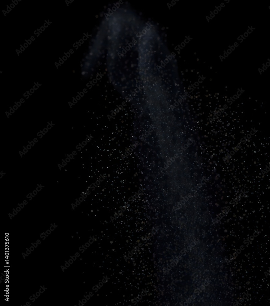 Microscopic dust motes dance in air current against stark black backdrop, microscopic, simple Microscopic dust motes dance in air current against stark black backdrop, microscopic, simple