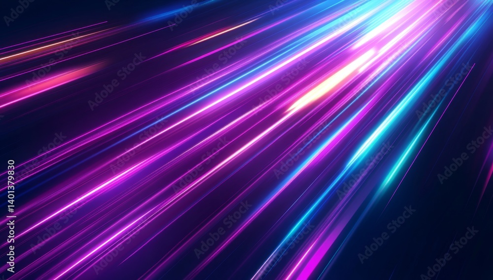 Abstract vibrant neon light streaks Abstract vibrant neon light streaks