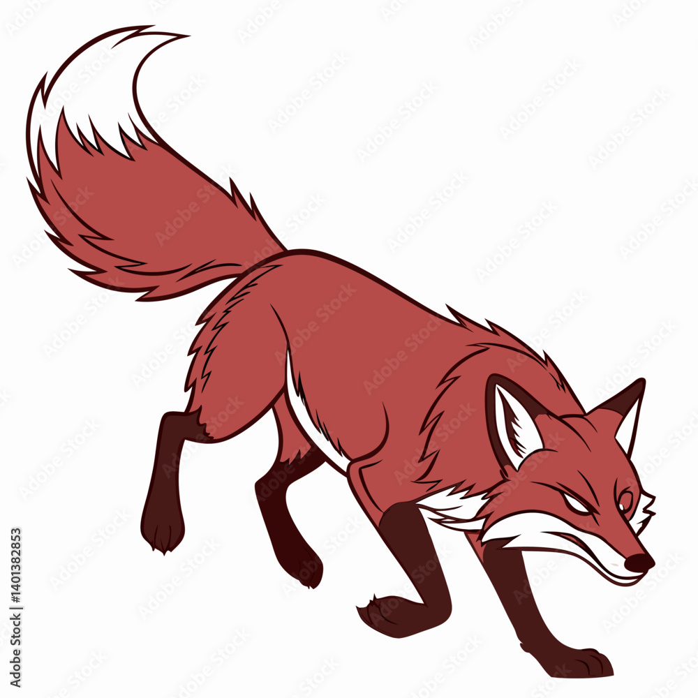 Fototapeta premium a-fox-running-towards
