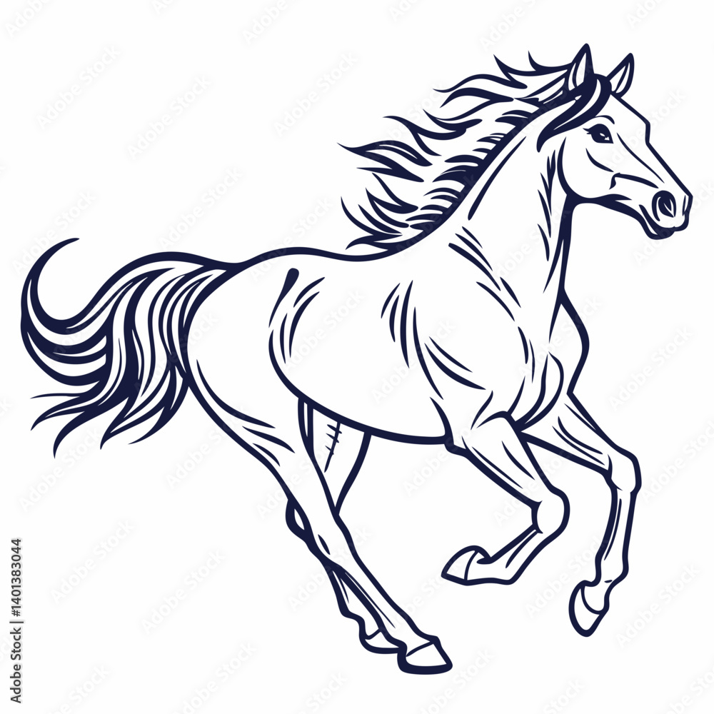 Obraz premium A horse running towards