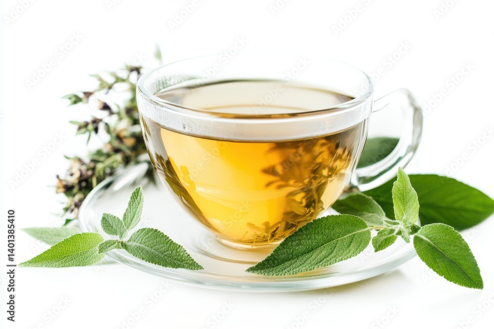 A cup of tea isolated on white background A cup of tea isolated on white background