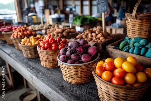 Wallpaper Mural Colorful farmers market produce Torontodigital.ca