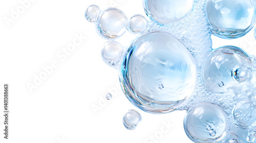Professional Hyaluronic Serum Gel Texture Isolated on White Background