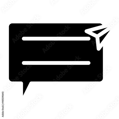 Direct Message Vector Glyph Icon Design