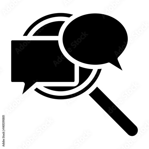 Inquiry Bubble Vector Glyph Icon Design