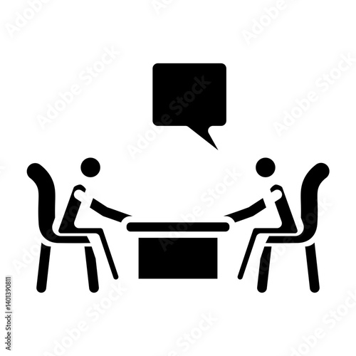 Conversation Starters Vector Glyph Icon Design