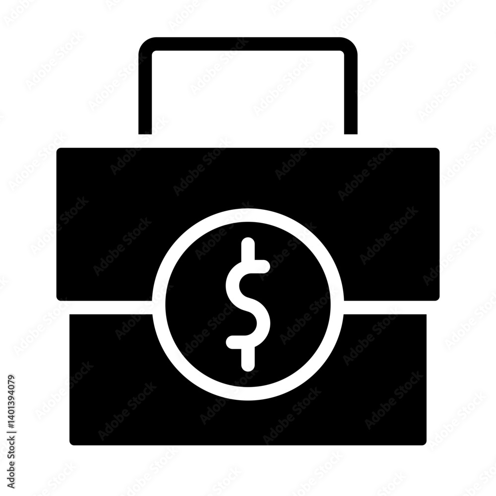 Breifcase Vector Line White Circle Red Breifcase Vector Line White Circle Red