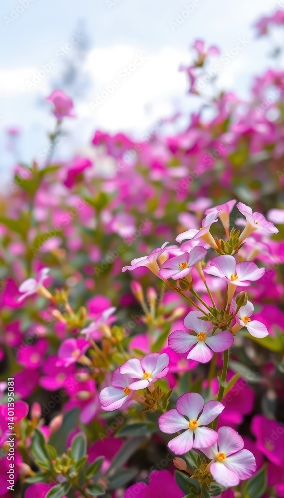 Fragrant white and pink Bacopa monnieri blossoms in a pink garden, wallpaper, flowers, summer Fragrant white and pink Bacopa monnieri blossoms in a pink garden, wallpaper, flowers, summer