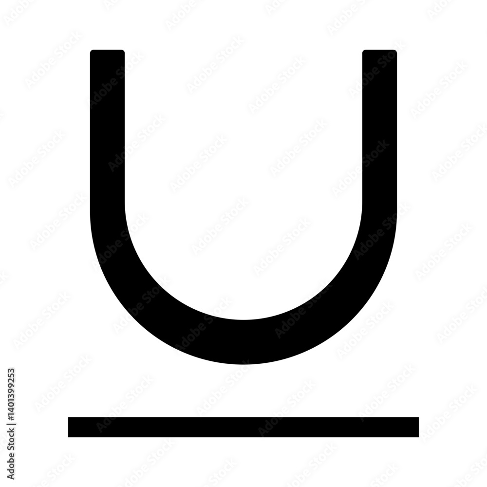 Underline Vector Glyph Icon Design Underline Vector Glyph Icon Design
