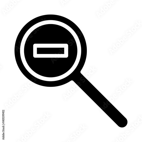 Zoom Out Vector Glyph Icon Design
