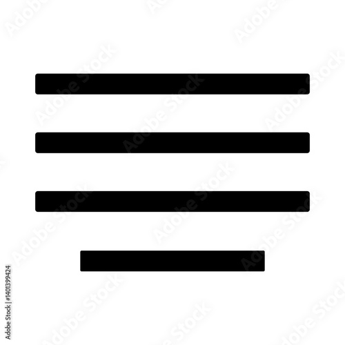 Justified Vector Glyph Icon Design