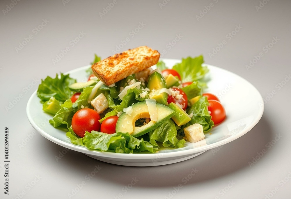 Fresh Caesar Salad with crispy crouton and creamy dressing Fresh Caesar Salad with crispy crouton and creamy dressing