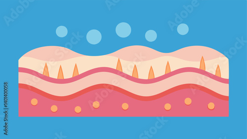 Collagen Production A graphic showing collagen fibers rebuilding in the dermis layer after microneedling symbolizing enhanced skin texture and reduction of stretch marks.