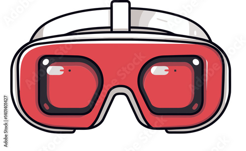 VR Headset Icon Virtual Reality Environment Vector