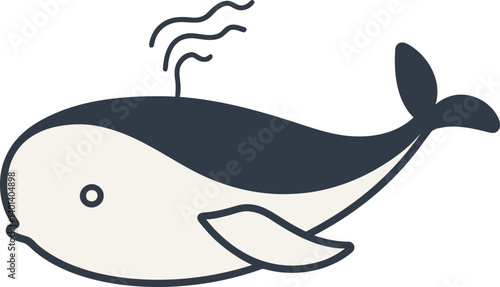 Whale in Ocean Waters Whale Breaching from Water PNG