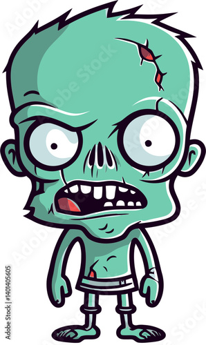 Cute Zombie Character Zombie Mask Design PNG