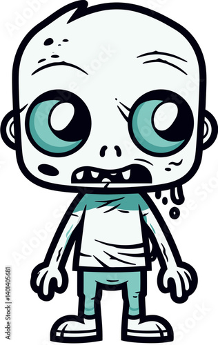 Zombie Eyes Design PNG Cartoon Zombie Character SVG