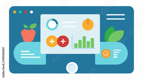 Nutrition Goal Tracking A visual dashboard showing a users nutritional goals e.g. calorie intake protein consumption being monitored and adjusted by an AI to keep the individual on