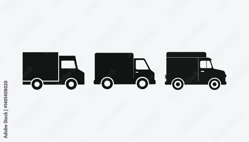 Fototapeta premium Modern vector truck isolated on white white background