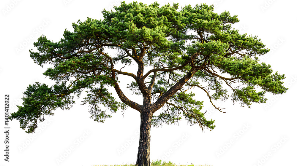 Fototapeta premium A large tree with green leaves. Generated using AI.