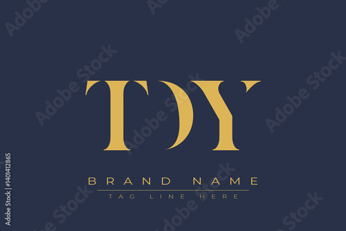 Billede på lærred TDY abstract letter logo design