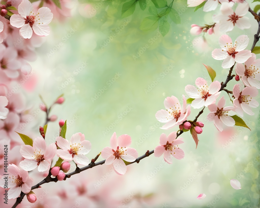Naklejka premium cherry blossom background