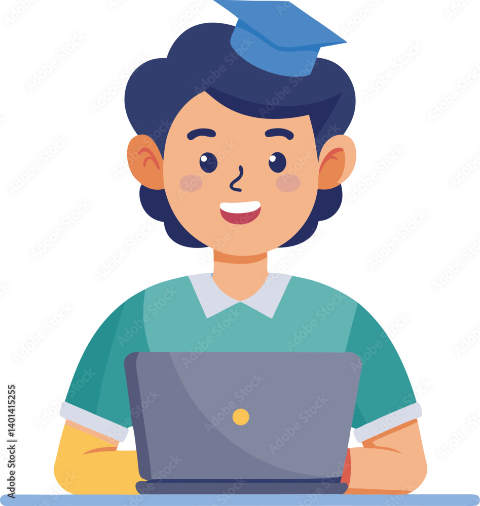 Online Student with Laptop Online Student with Laptop