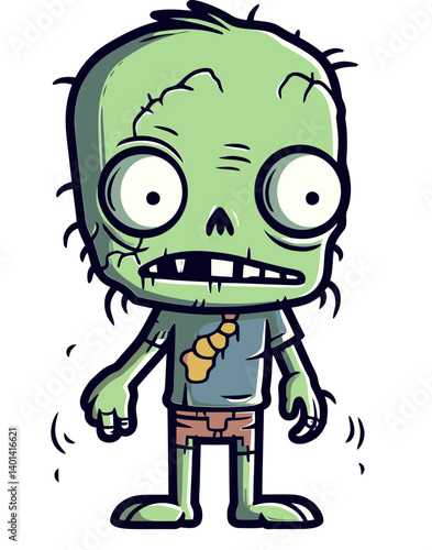 Undead Zombie with Mangled Leg PNG Zombie with Disfigured Face SVG